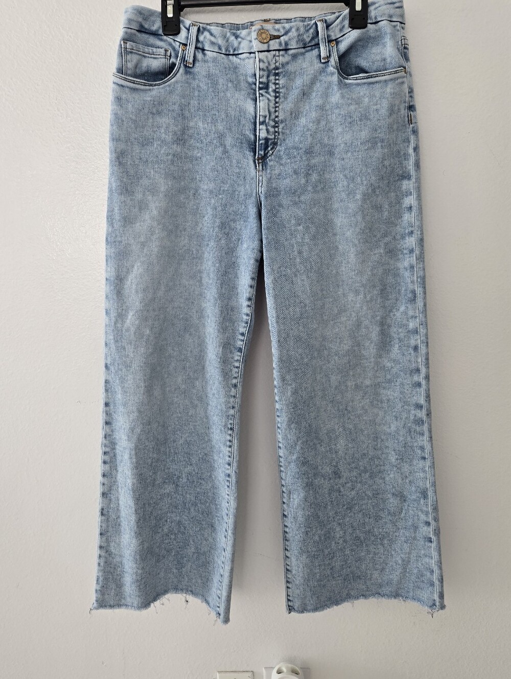KUT from the Kloth Fab Ab Wide-Leg High Rise Light Wash Blue Jeans Size 12 - Picture 4 of 16